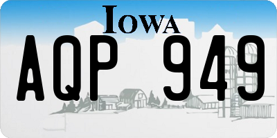 IA license plate AQP949