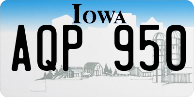 IA license plate AQP950