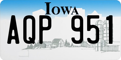 IA license plate AQP951