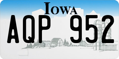 IA license plate AQP952