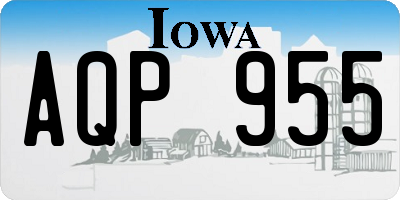 IA license plate AQP955