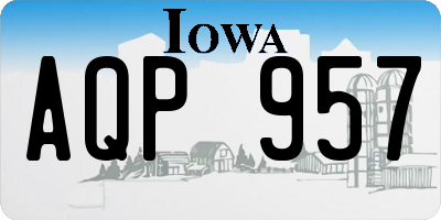 IA license plate AQP957