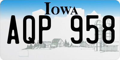 IA license plate AQP958