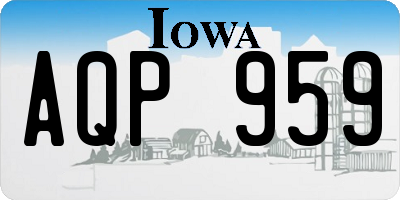 IA license plate AQP959