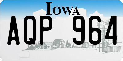 IA license plate AQP964