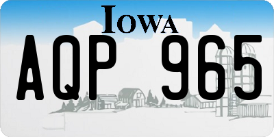 IA license plate AQP965