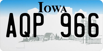 IA license plate AQP966