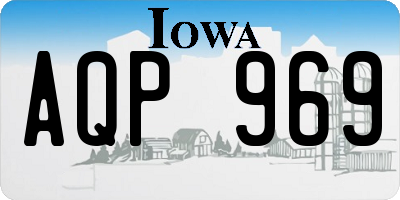 IA license plate AQP969