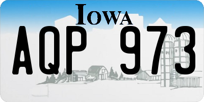 IA license plate AQP973