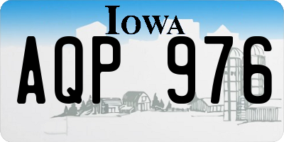 IA license plate AQP976