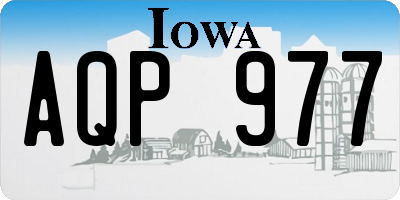 IA license plate AQP977