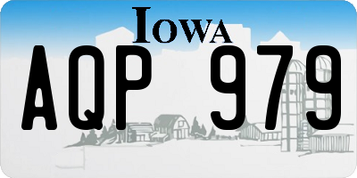 IA license plate AQP979