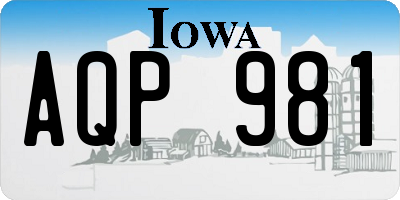 IA license plate AQP981