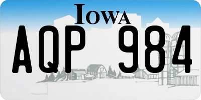 IA license plate AQP984