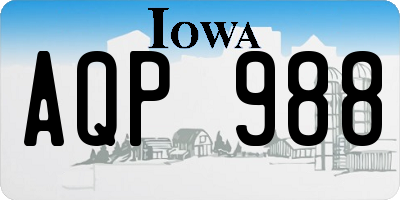 IA license plate AQP988