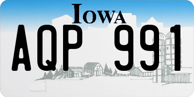 IA license plate AQP991