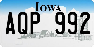 IA license plate AQP992