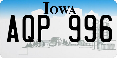 IA license plate AQP996
