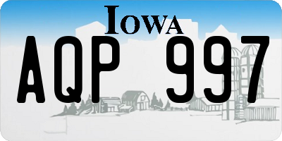 IA license plate AQP997