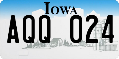 IA license plate AQQ024