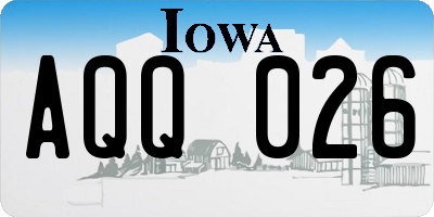 IA license plate AQQ026