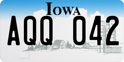 IA license plate AQQ042