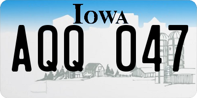IA license plate AQQ047
