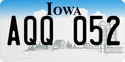 IA license plate AQQ052