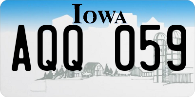 IA license plate AQQ059