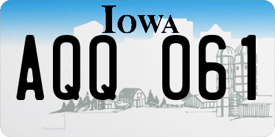 IA license plate AQQ061