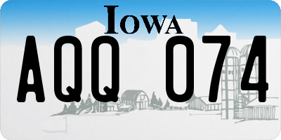 IA license plate AQQ074