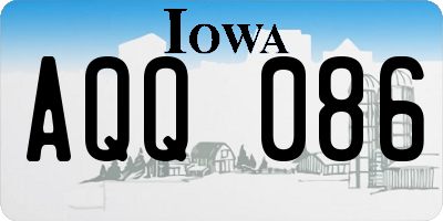 IA license plate AQQ086