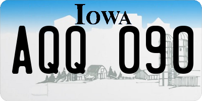 IA license plate AQQ090