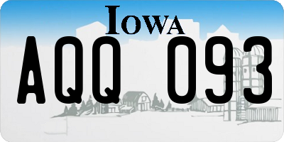 IA license plate AQQ093