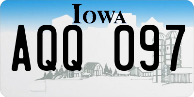 IA license plate AQQ097