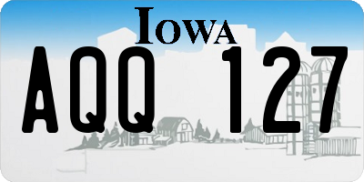 IA license plate AQQ127