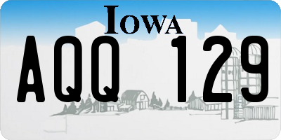 IA license plate AQQ129