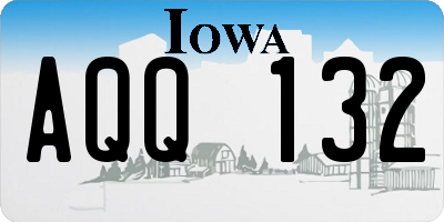 IA license plate AQQ132