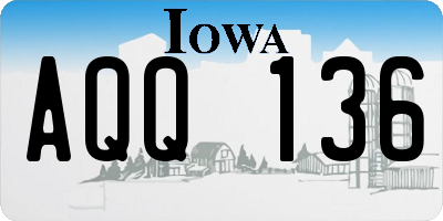 IA license plate AQQ136