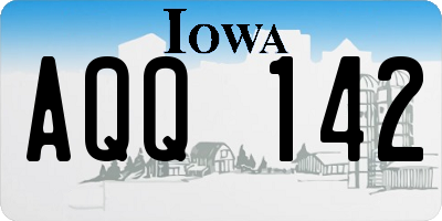 IA license plate AQQ142