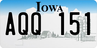 IA license plate AQQ151