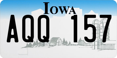 IA license plate AQQ157
