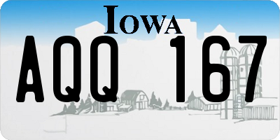 IA license plate AQQ167