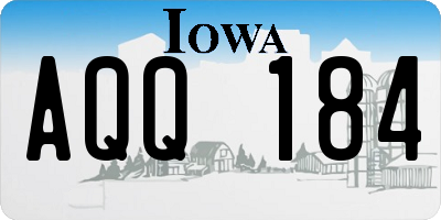 IA license plate AQQ184