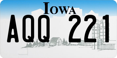 IA license plate AQQ221
