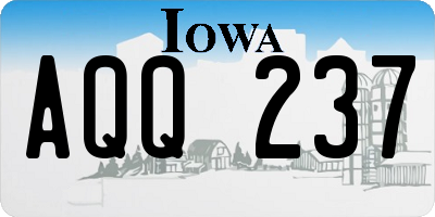 IA license plate AQQ237
