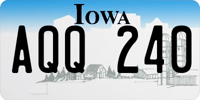 IA license plate AQQ240