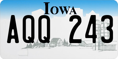 IA license plate AQQ243
