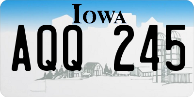IA license plate AQQ245