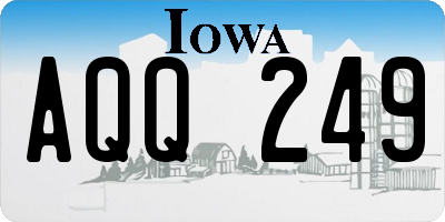 IA license plate AQQ249
